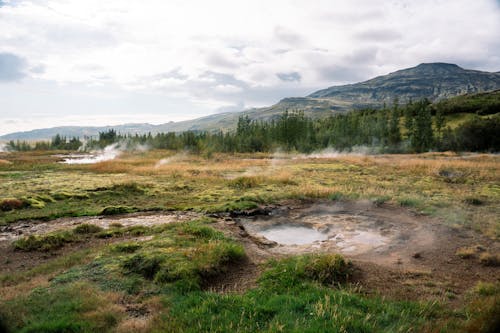 Základová fotografie zdarma na téma horký pramen, island, kopec