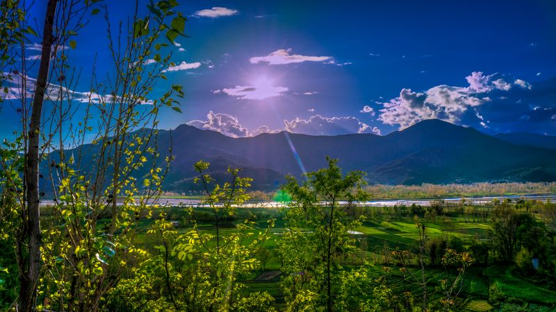 Morning view from luxury stay
