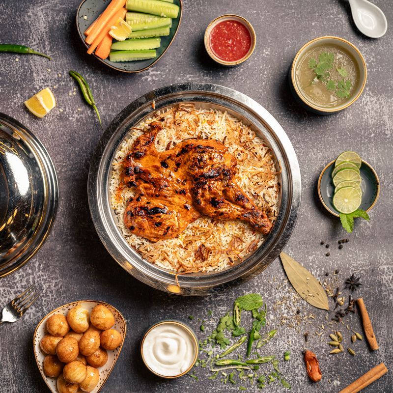 Spicy Grilled Al Faham Mandi (Half)