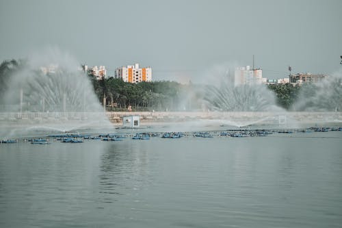 Free stock photo of fountain, rainbow