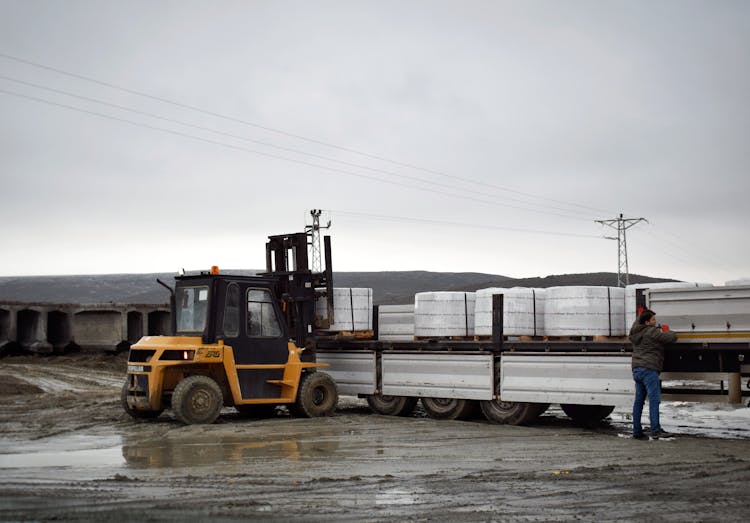 Man Working At Loading Truck 