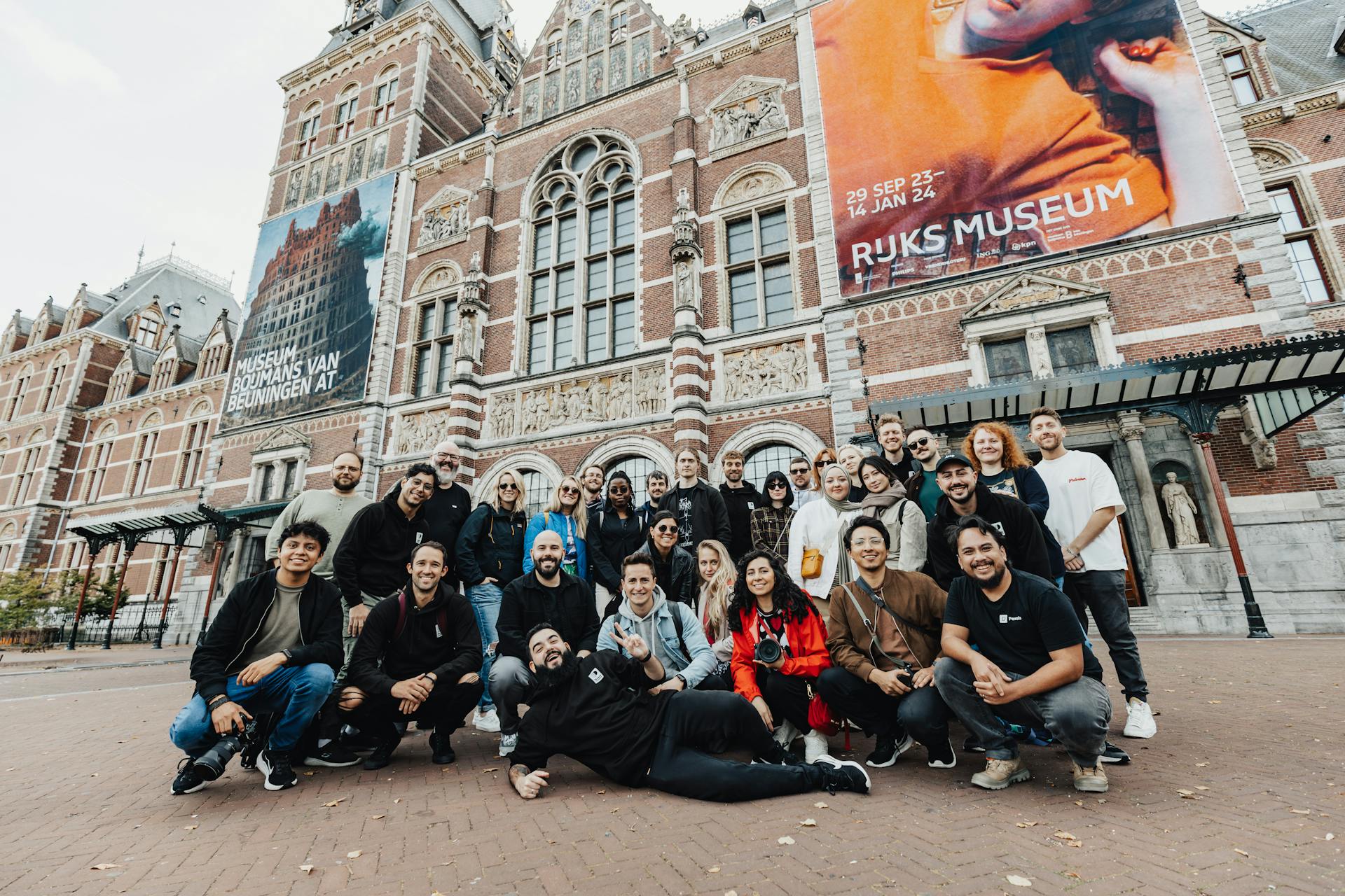 Friends Together near Rijksmuseum in Amsterdam