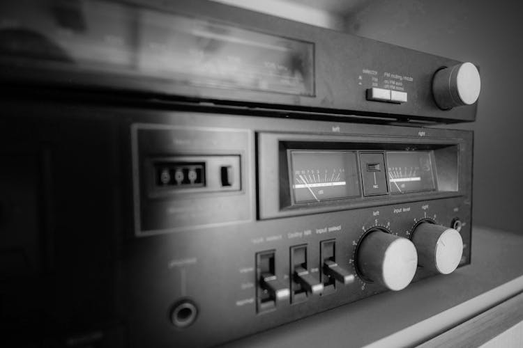 Vintage Radio In Black And White