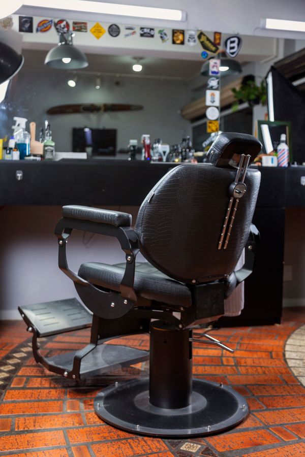 Leather barber chair