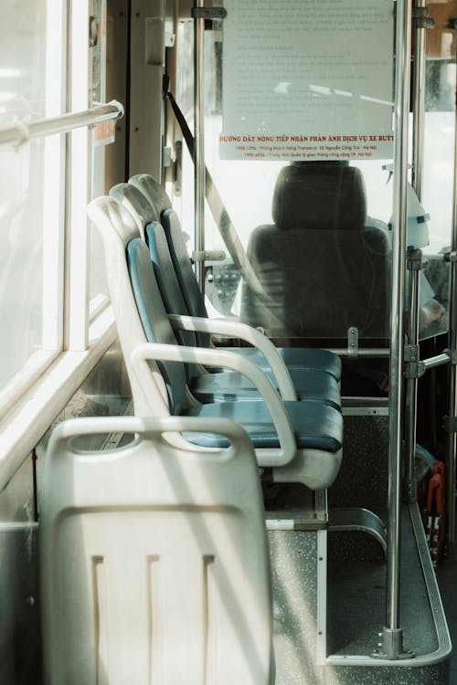 View of Empty Seats in a Bus 