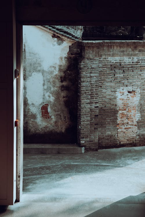Základová fotografie zdarma na téma beton, cihly, dveře
