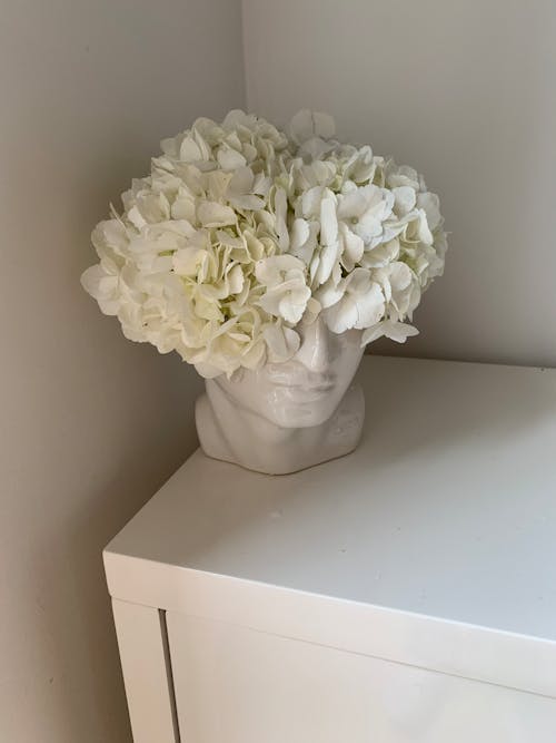 White Flowers in Bust
