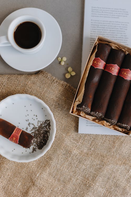 Foto d'estoc gratuïta de cafè, cafè exprés, cigars