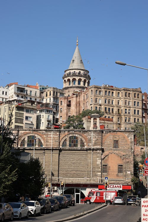 abide, anıtlar, galata kulesi içeren Ücretsiz stok fotoğraf