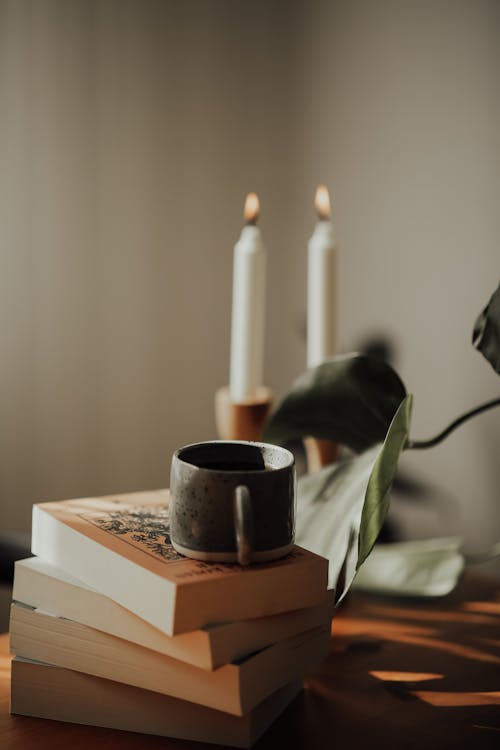 Mug on Pile of Books