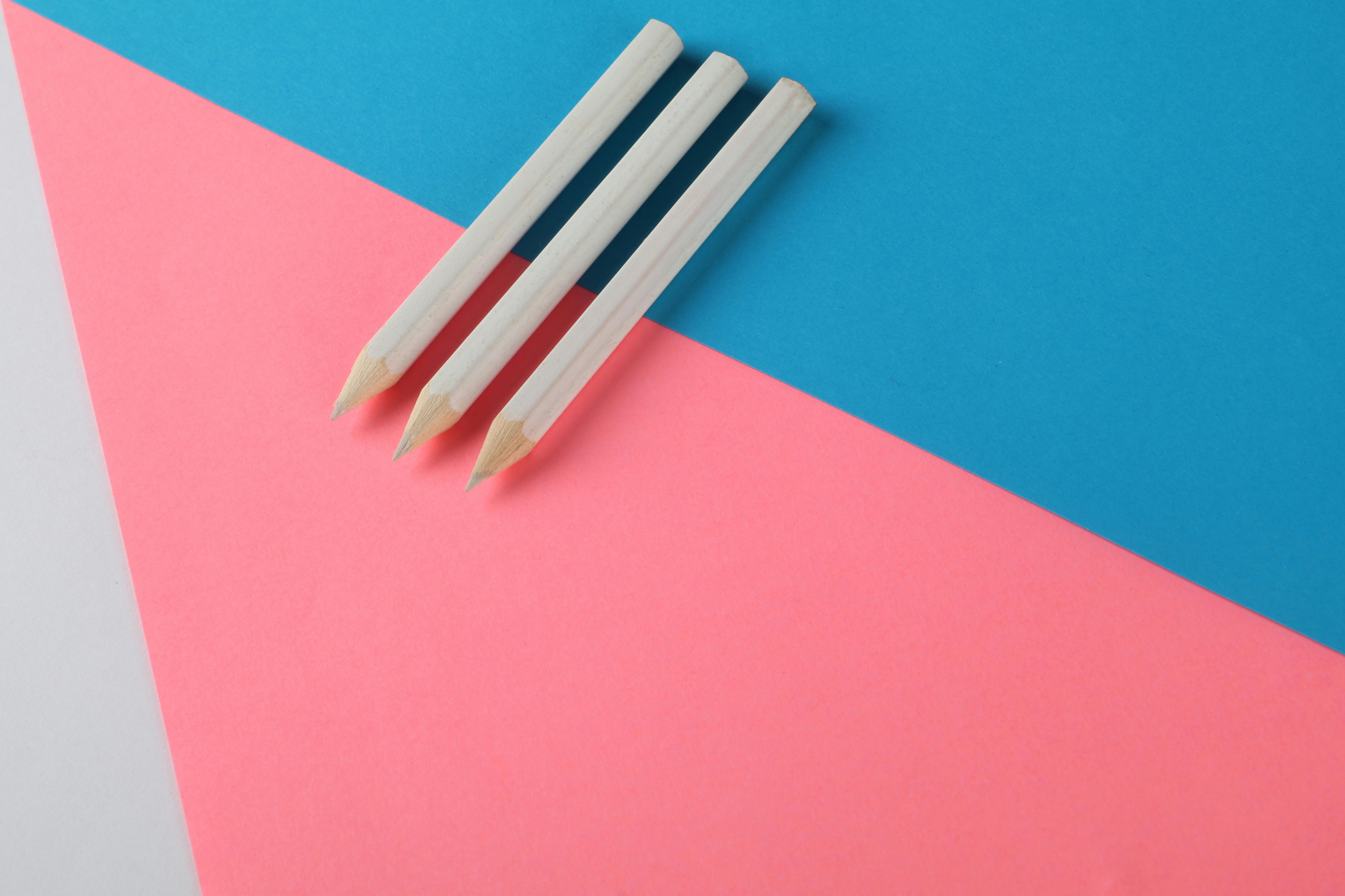 Free stock photo of blue, pencils, white pencils