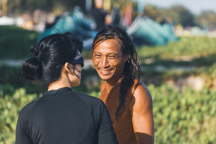 Man And Woman Talking