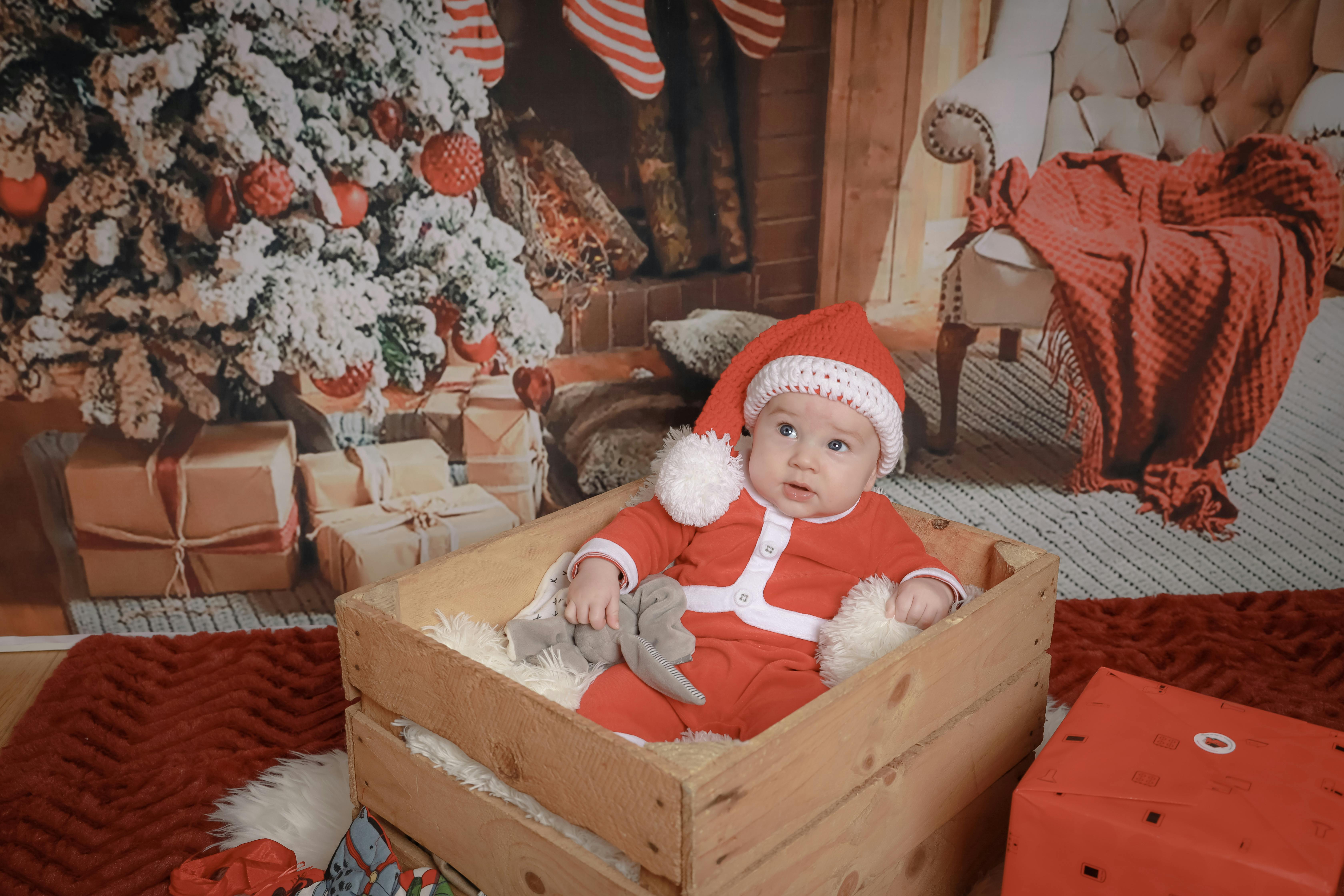 Photo Gratuite De Bebe Pere Noel