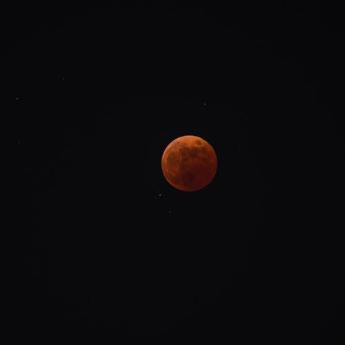 View of a Red Full Moon