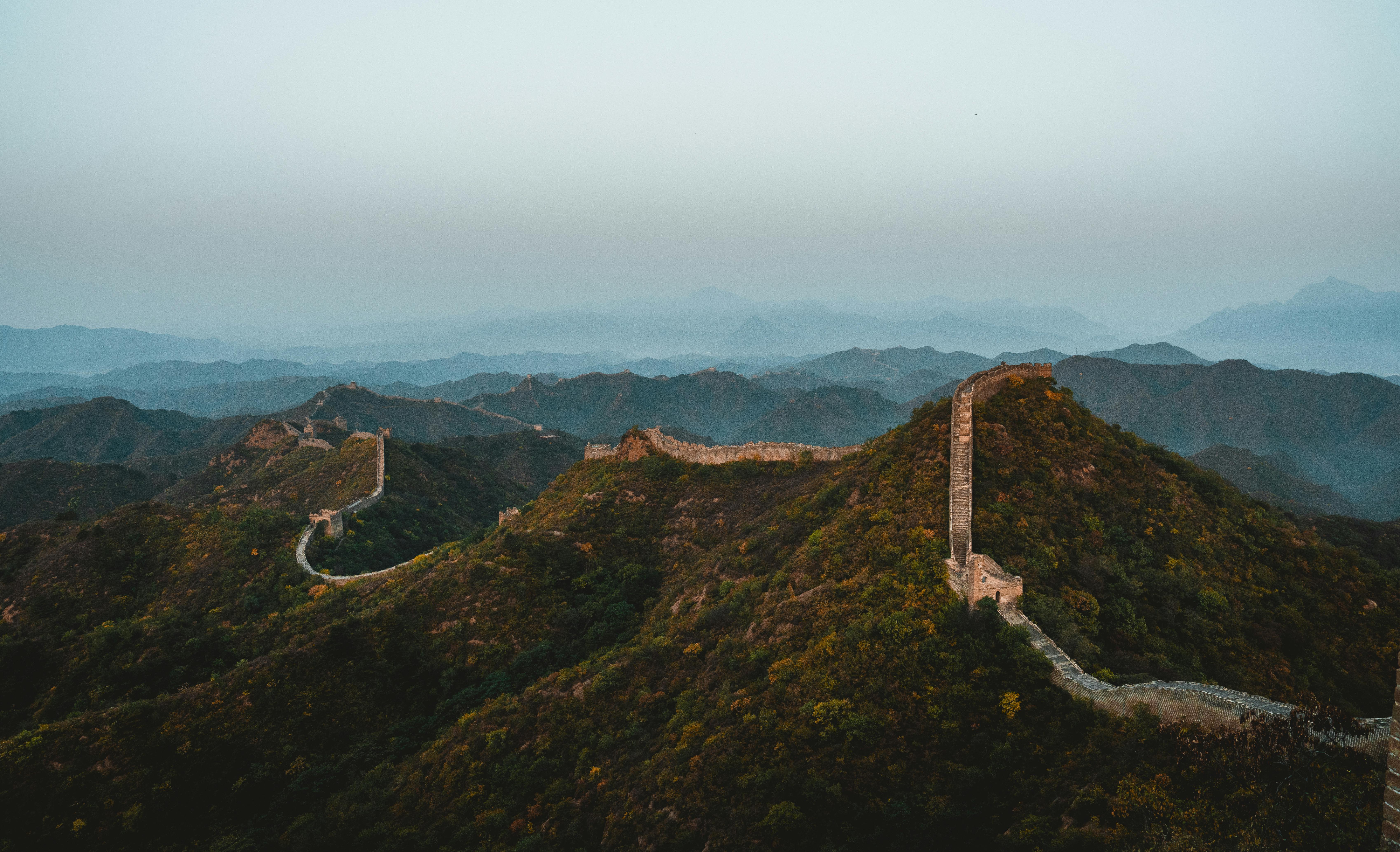 Chinese wall in the morning light - a Royalty Free Stock Photo