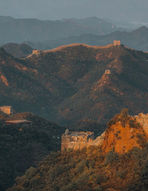Great Wall of China on Hills