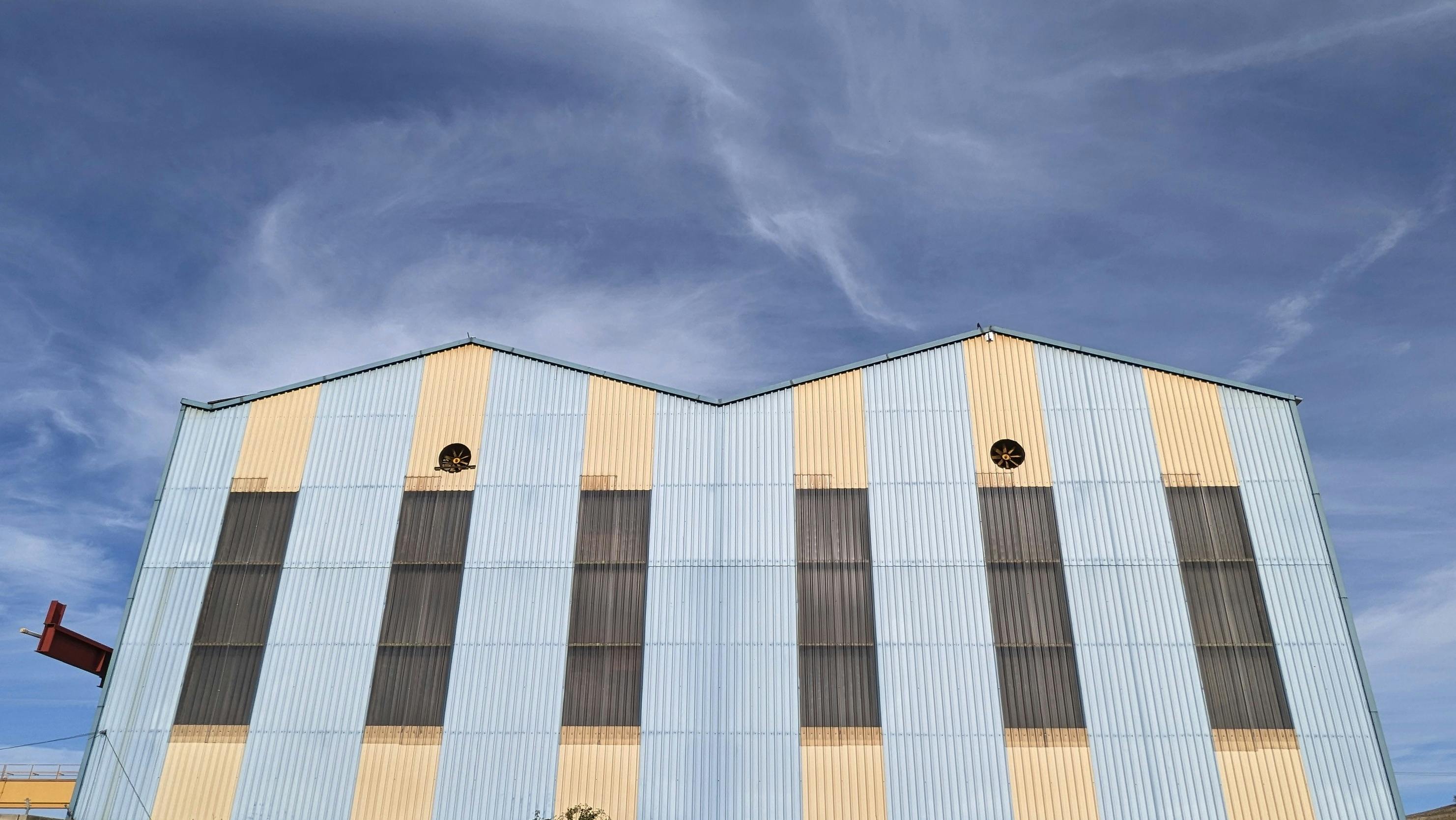 Commercial building with windows