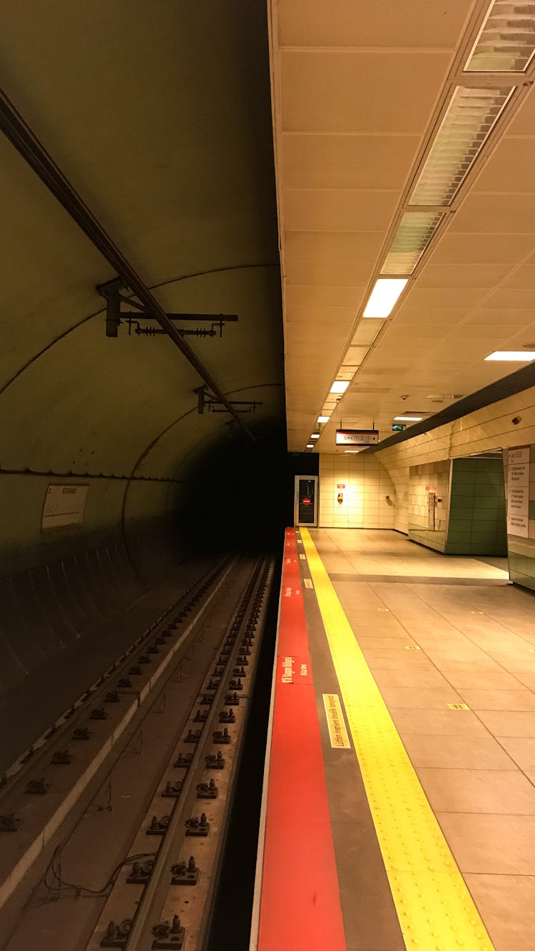 Empty Platform On Metro Station