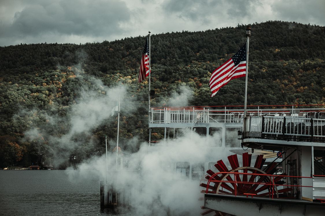 Steam Rising Water Steam rising from the water on a boat · Free Stock Photo