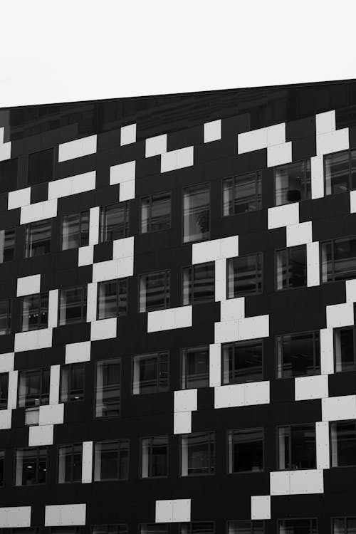 Ingyenes stockfotó épület, fekete-fehér, geometriai témában