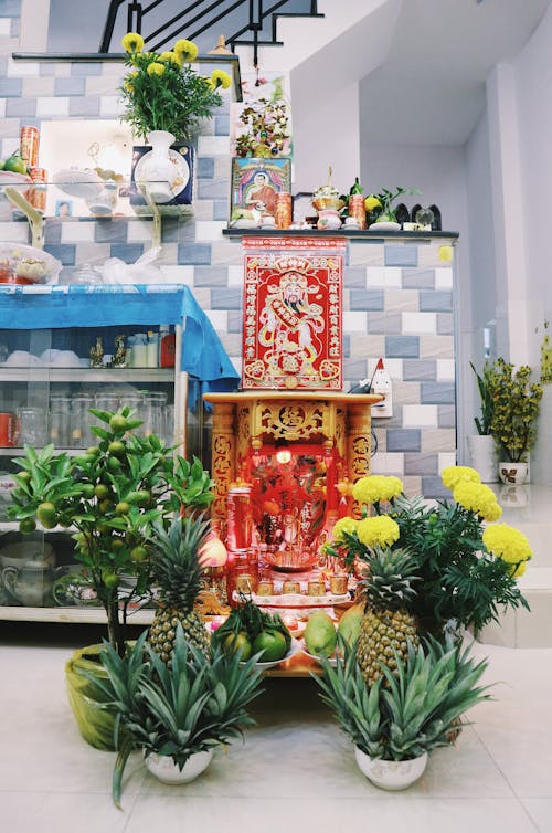 Shrine With Flowers