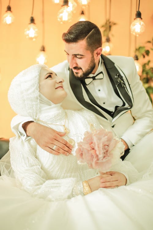 Portrait of Newlyweds Together