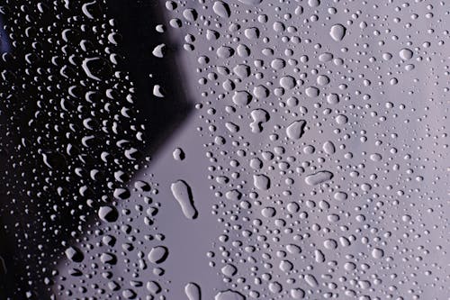 Water Drops On Glass 
