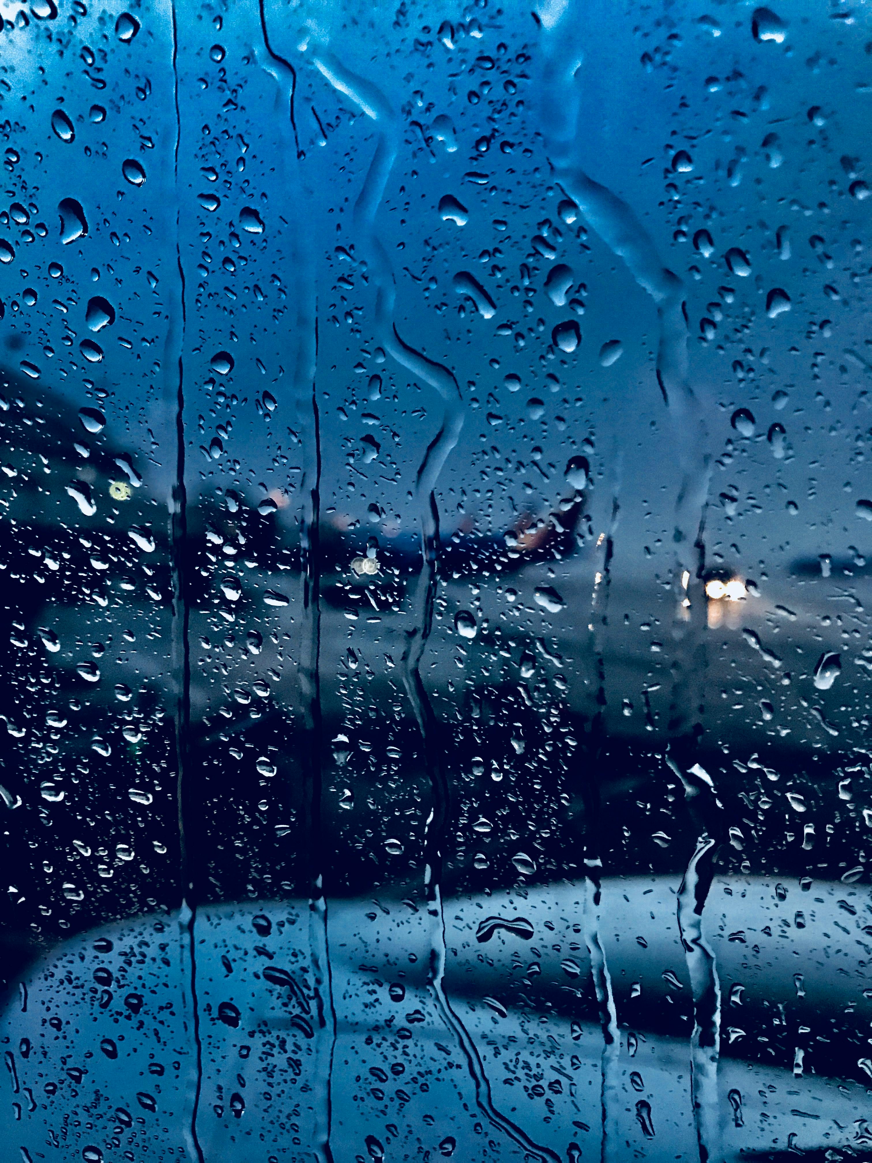 Free stock photo of airport, new york city, raindrops