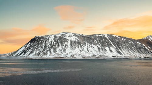 Barren Hill on Sea Shore at Sunset