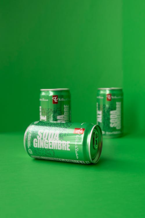Green Cans of Ginger Ale From President Choice