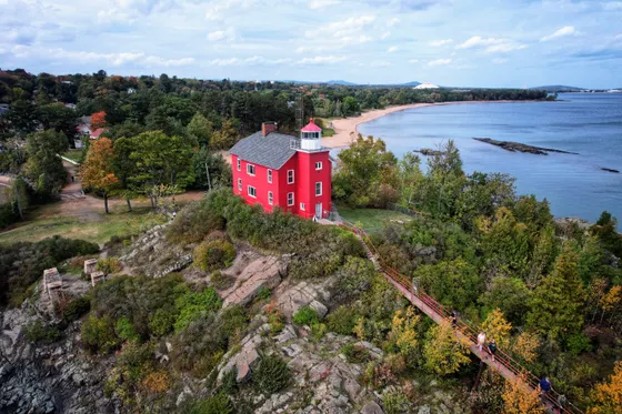 Marquette on the Lake Superior shoreline, Upper Peninsula Michigan