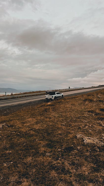 Pickup Truck Parked by Road