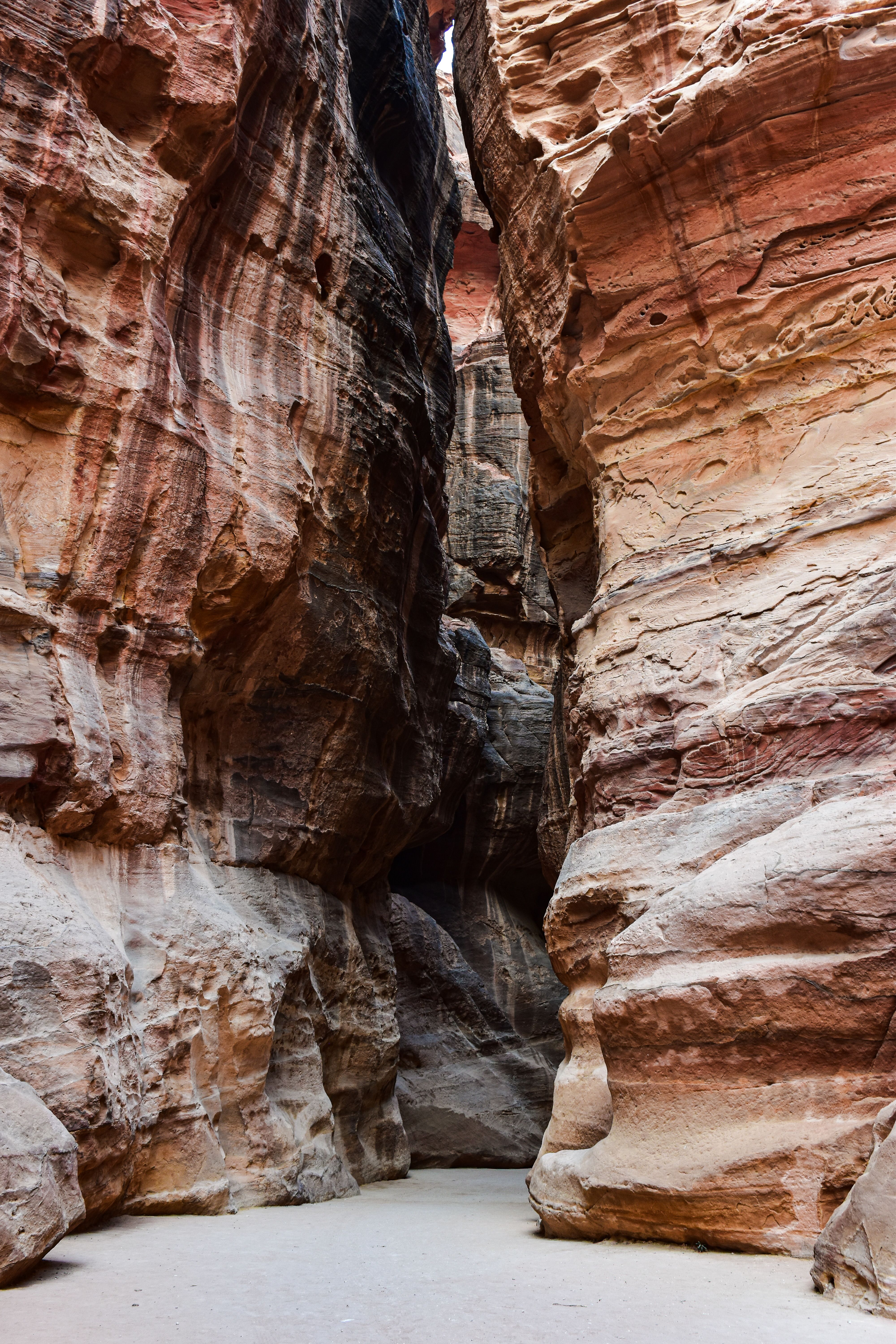 Rocks around Narrow Canyon in Jordan · Free Stock Photo