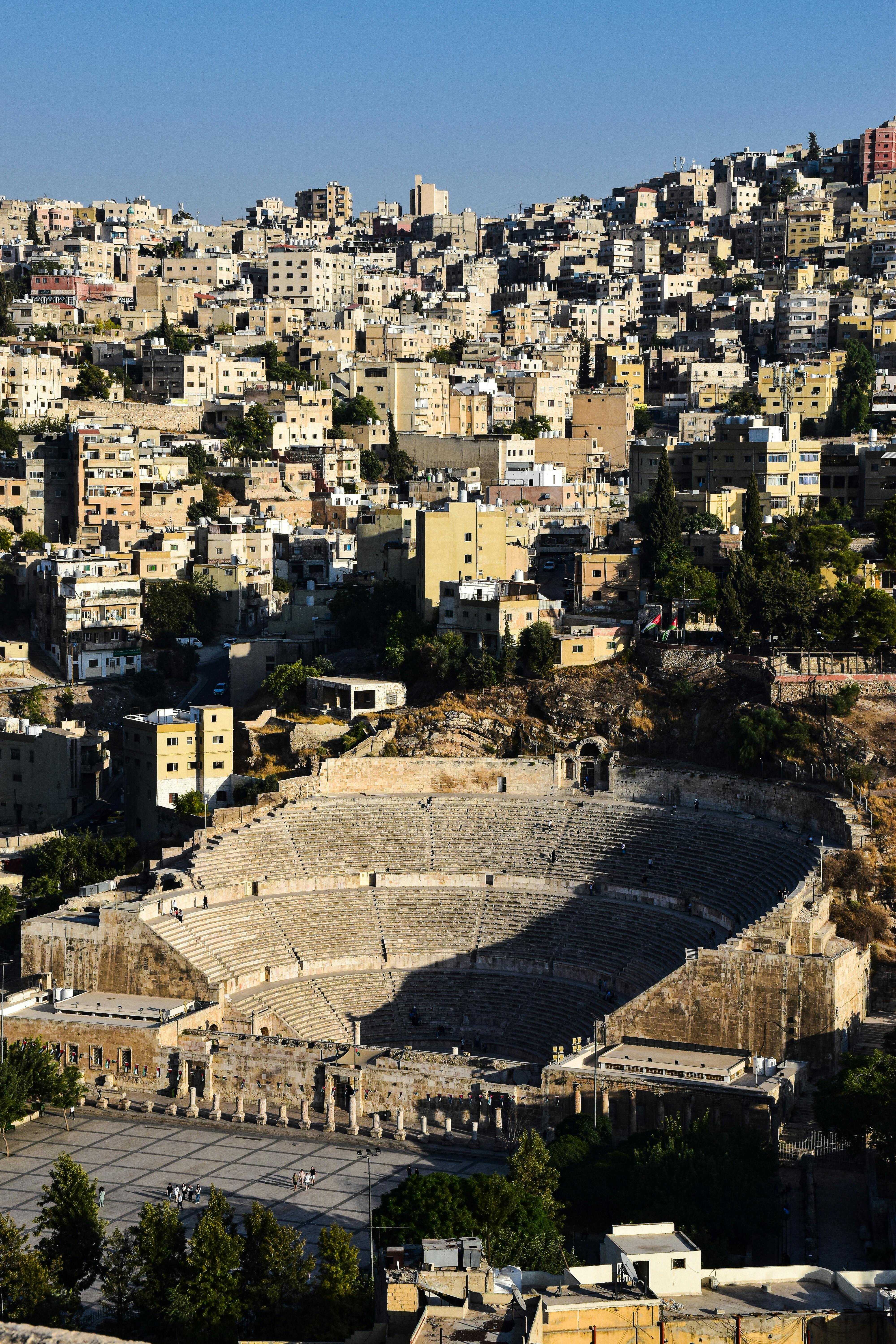 Gratis Foto stok gratis @ luar, amfiteater romawi, amman Foto Stok