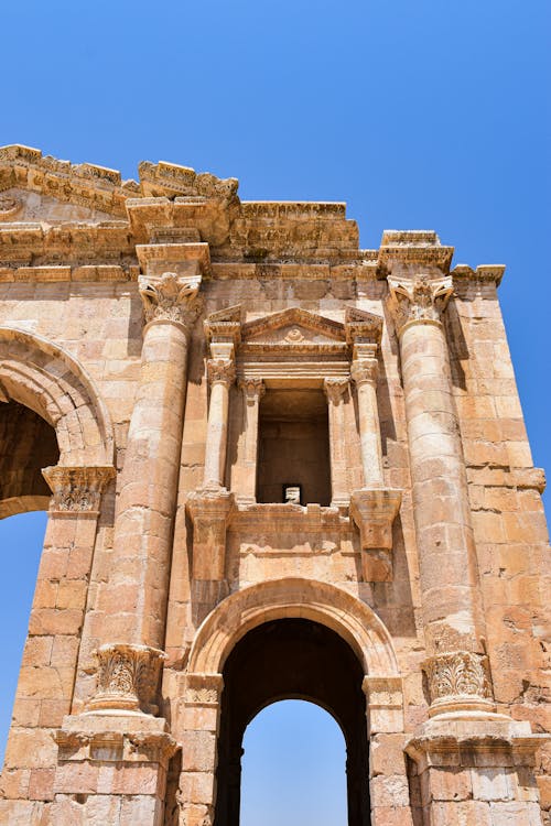 Wall of Arch of Hadrian in Amman