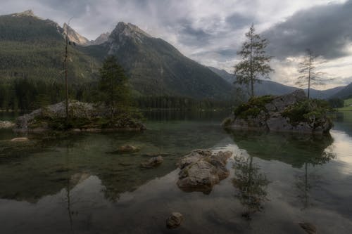 Mountains Reflecting in Lake