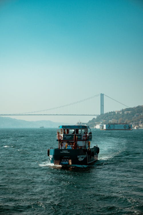 Boat on Bosphorus Strait