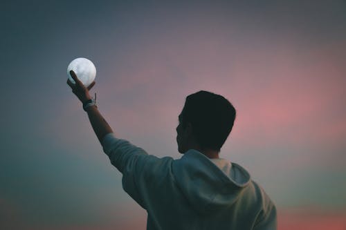 Free stock photo of moon, sunset