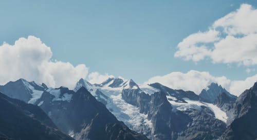 Snow on Mountains Peaks