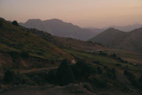 Dark Mountain Landscape at Dawn