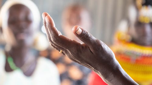 Close up of Raised Hand