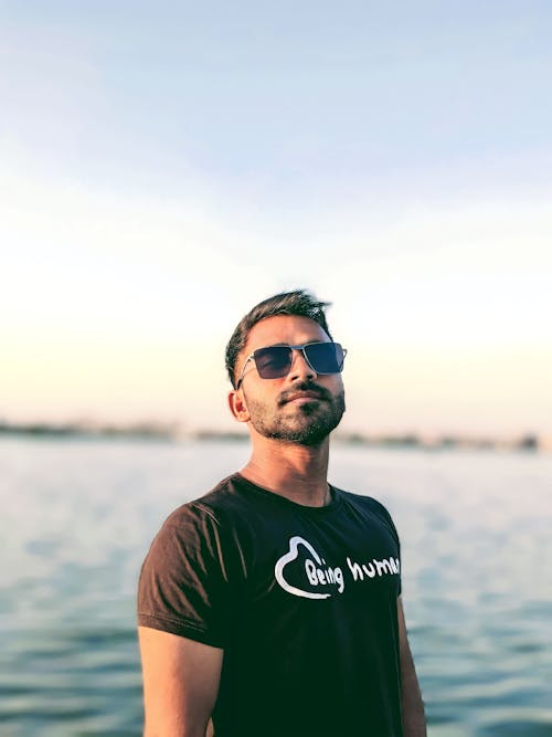 Portrait of Man in Sunglasses at Sunset
