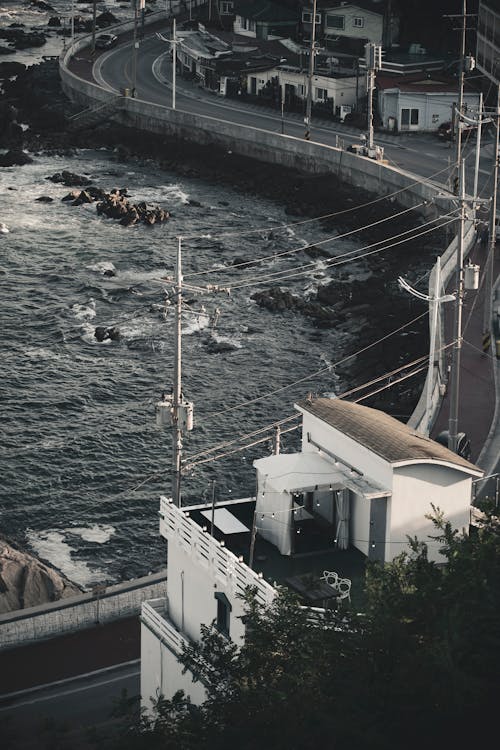 Imagine de stoc gratuită din clădiri, coastă, fotografie cu drona