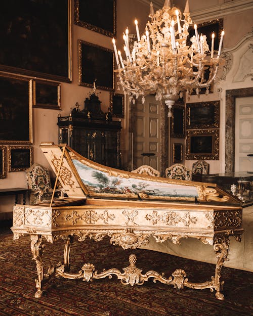 Piano at the Palace on Isola Bella, one of the Borromean Islands of Italy