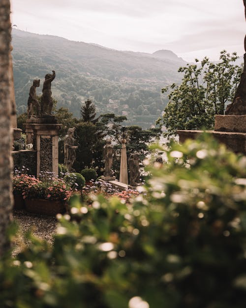 View of a Garden on Isola Bella, Lago Maggiore, Piedmont, Italy