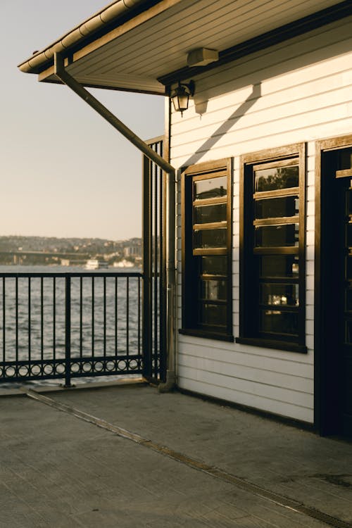 Wooden Building in a Harbor