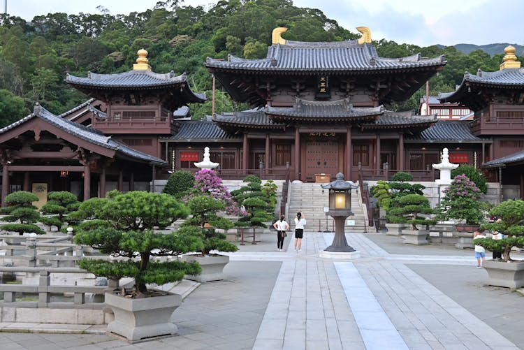 Buildings Of Chi Lin Nunnery In Hong Kong