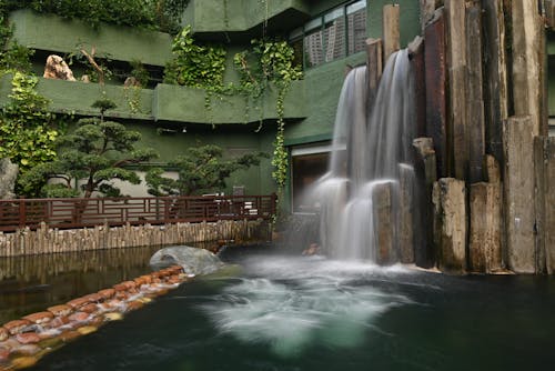 Waterfall in Nan Lian Garden in Hong Kong