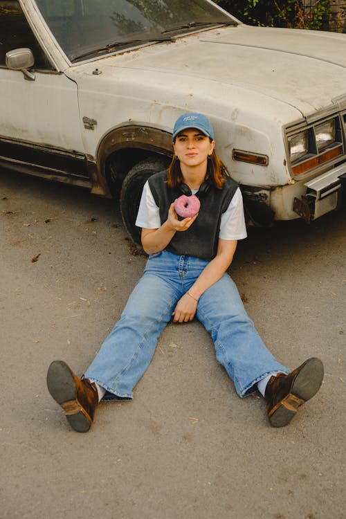 Photos gratuites de aliments, casquette, donut