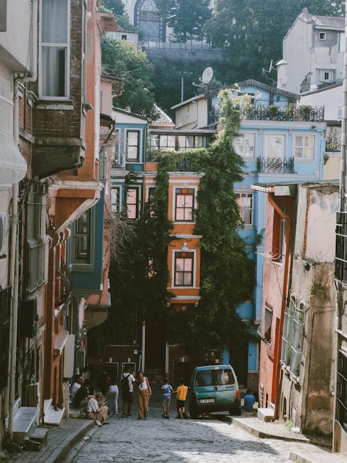 Cobblestone Street in Town